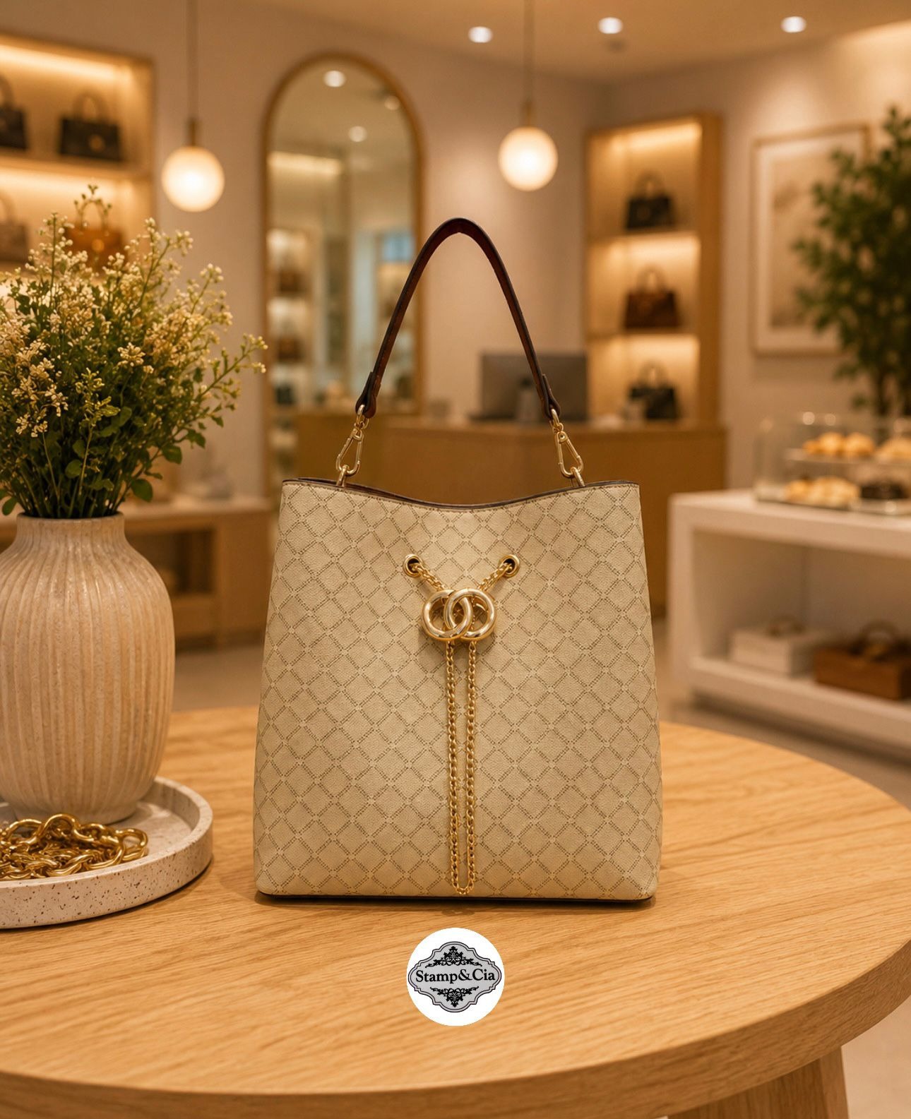 Bolsa Off White Matelassê